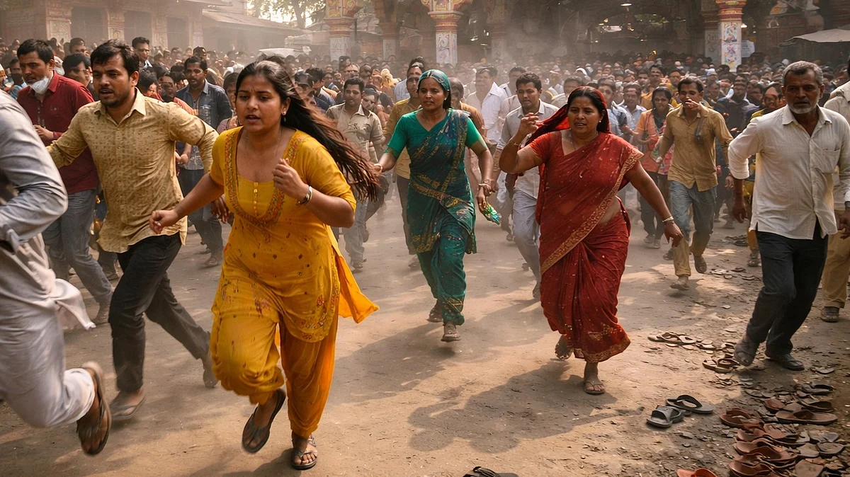 <div class="paragraphs"><p>بھگدڑ کی علامتی تصویر، اے آئی</p></div>