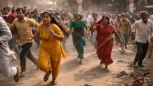 <div class="paragraphs"><p>بھگدڑ کی علامتی تصویر، اے آئی</p></div>