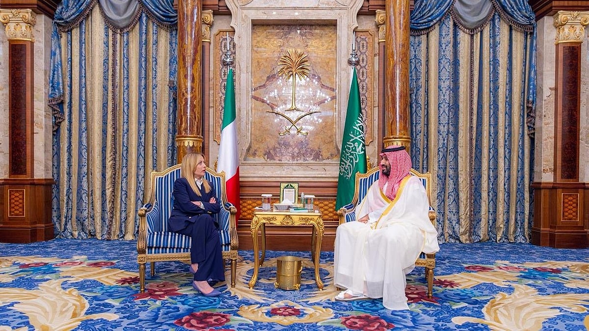 <div class="paragraphs"><p>سعودی ولی عہد محمد بن سلمان اور اٹلی کی وزیر اعظم جارجیا میلونی، تصویر بشکریہ&nbsp;<a href="https://x.com/KSAMOFA">@KSAMOFA</a></p></div>