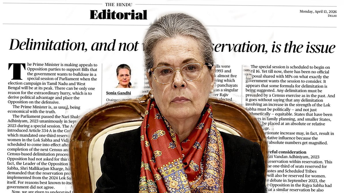 اصل تنازعہ خواتین ریزرویشن نہیں بلکہ حدبندی کا ہے....سونیا گاندھی