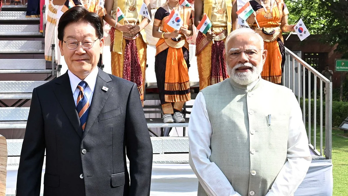 <div class="paragraphs"><p>ہندوستانی وزیر اعظم نریندر مودی اور جنوبی کوریائی صدر لی جے میونگ، تصویر ’ایکس‘&nbsp;<a href="https://x.com/rashtrapatibhvn">@rashtrapatibhvn</a></p></div>