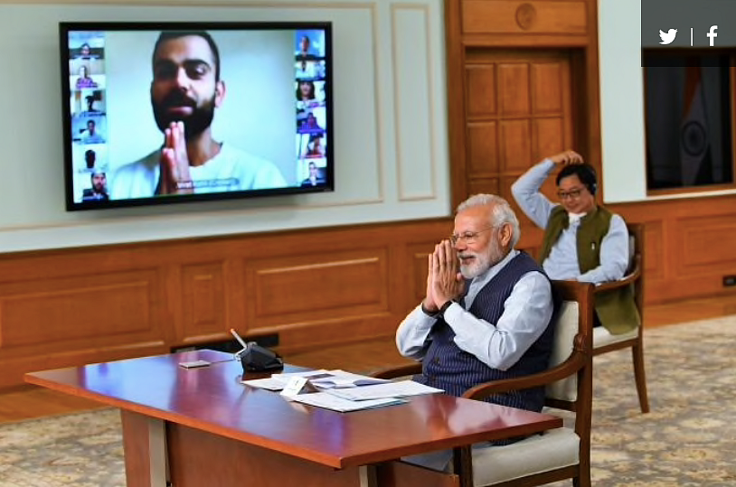 पीएम मोदी ने कोरोना पर 49 खिलाड़ियों से की बात