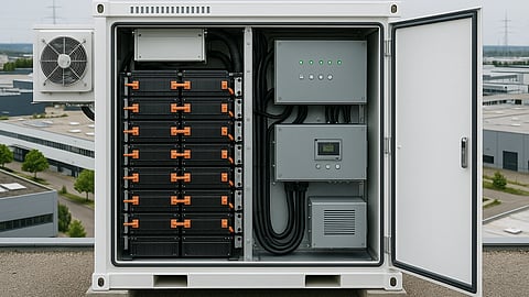 Industrial battery energy storage system for renewable energy applications.