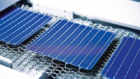 TOPCon solar cells on automated manufacturing line
