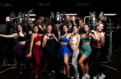 Participants during an INFINITY Beyond Fitness workout 