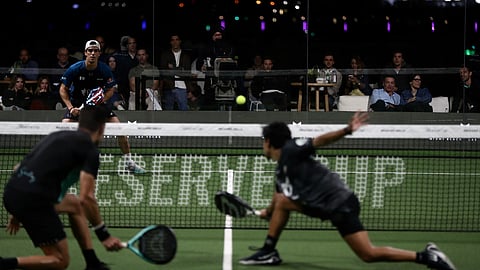 Match at Reserve Padel’s Moonlight Open