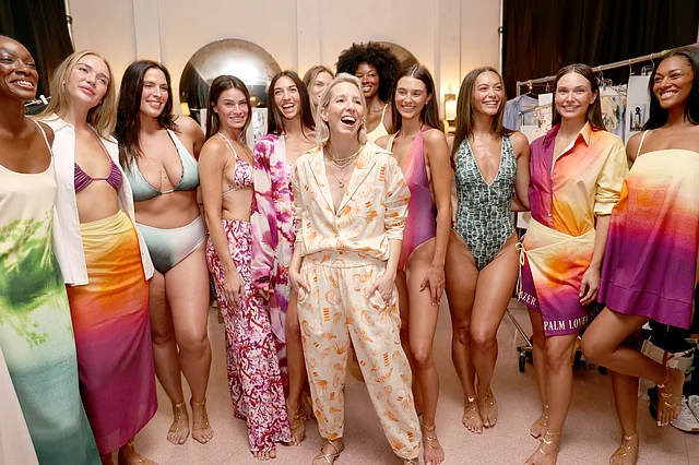 Sigal Cohen Wolkowiez with Her Models Backstage