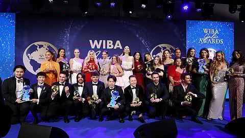 WIBA Award Winners Pose Onstage