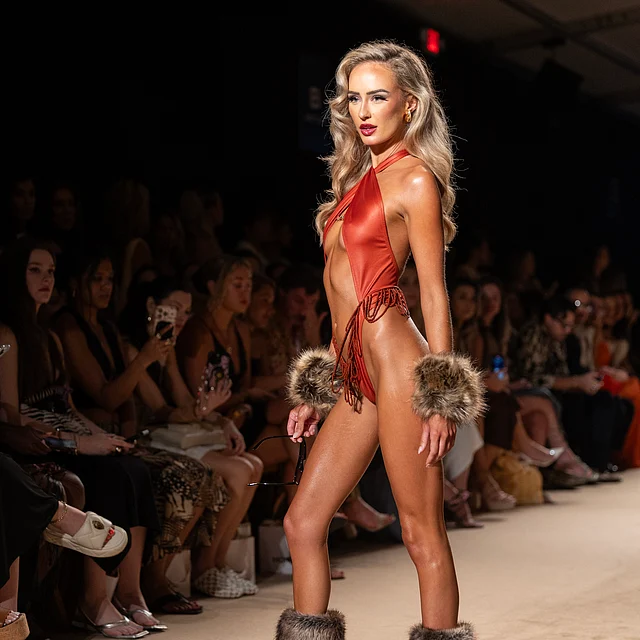 Model on the Runway for Salty Mermaid