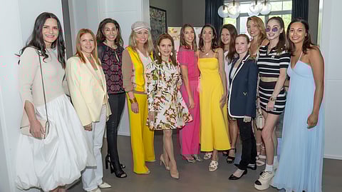 Guests Gather for an Afternoon at the Silversteins' Water Mill Estate