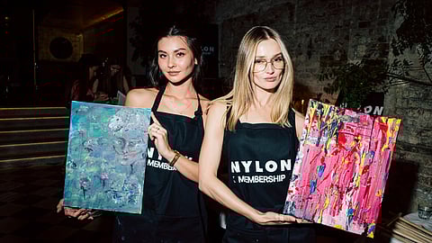 Guests Reveal Their Finished Canvases at NYLON’s Art After Dark Event