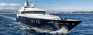 BRAVADO yacht with sleek profile at Monaco Yacht Show 2025