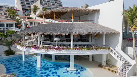 Luxury beachfront resort pool and terrace at Mar del Cabo Los Cabos