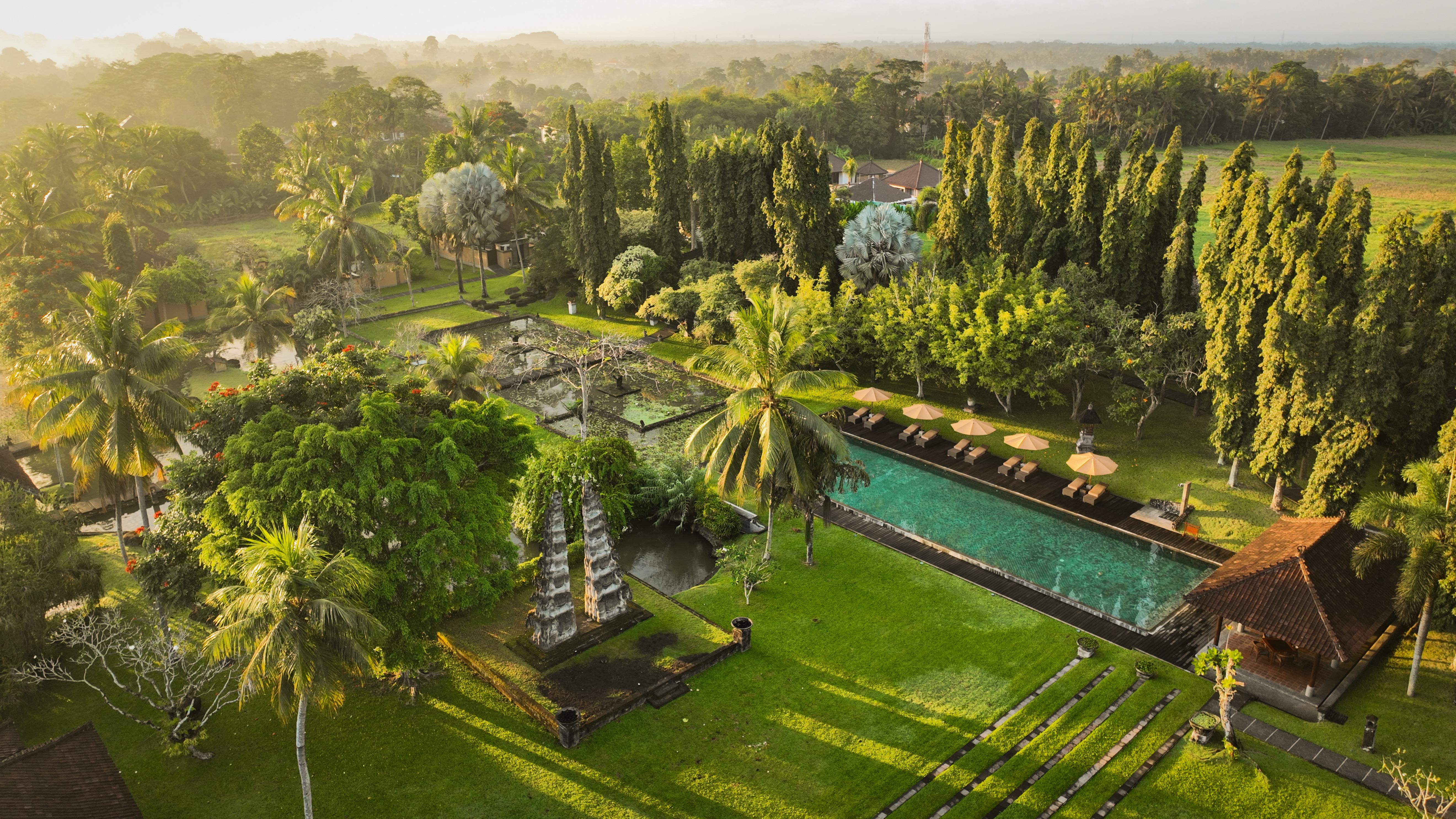 An Aerial View of Tanah Gajah’s Six-Hectare Estate in Ubud’s Highlands