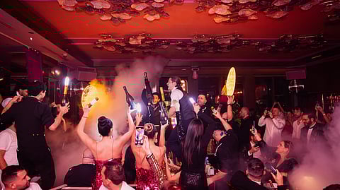 Guests celebrate with at Marion Miami anniversary