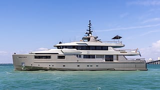 MAVERICK yacht cruising with sleek modern design