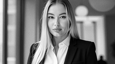 Portrait of Vera Blinova, innovator in virtual fashion