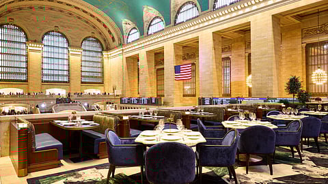 Elegant dining room of Palladino’s Steak & Seafood