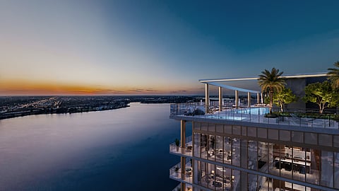 Rooftop pool and terrace at The Berkeley Palm Beach
