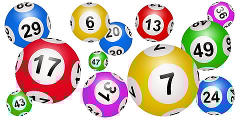 Colorful numbered lottery balls representing instant and draw-style games