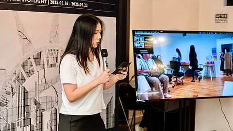 Jiayuan Wang speaks at Fractured Horizons during NYCxDesign 2025