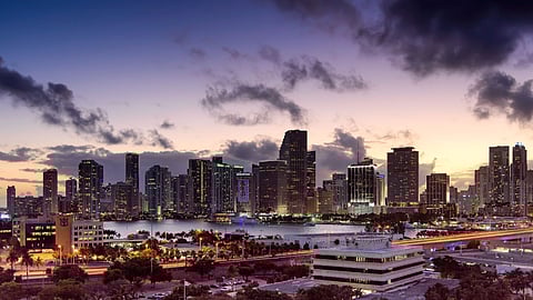 Miami skyline view from Watson Island