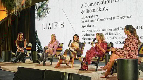 Panel discussion on wellness and biohacking at LAFS