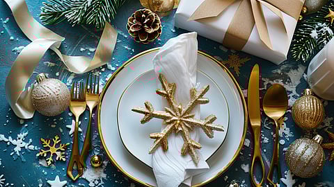 Resident Holiday Luxe Edit 2025 - Flat lay of luxury gifts and décor