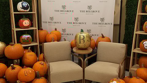 Pumpkin display at The Belgrove Resort Halloween celebration