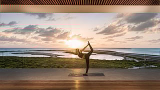 Ambergris Cay in Turks & Caicos all inclusive yoga overlooking resort
