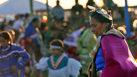 Dancing at a powwow in Manitoba