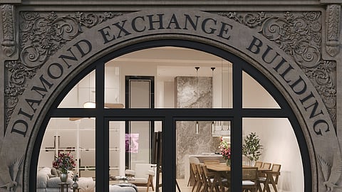 Façade of 14 Maiden Lane New York, The Diamond Exchange Building