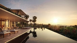 Amanvari Resort & Residences bedroom rendering overlooking the Sea of Cortez at Costa Palmas, Mexico