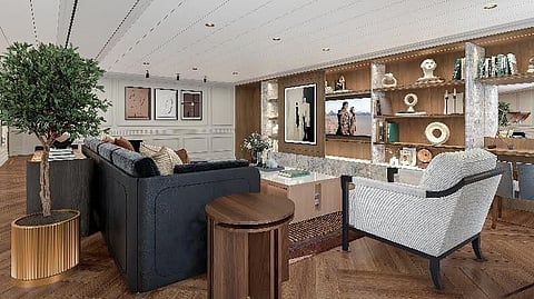 Owner’s Suite living room aboard Oceania Sonata