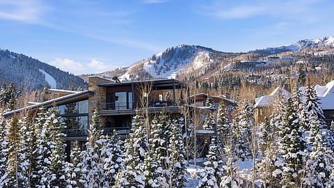 Exterior view of Elevation townhomes at Hyatt Centric Park City in Canyons Village, Utah