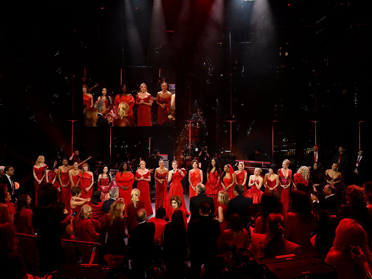 red dress concert Dua Lipa Pours Herself Into a Cherry Red Corset Gown at Her Intimate London Concert