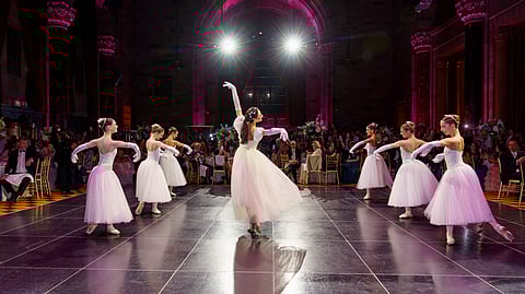 Ballet dancers performing during the 69th Annual Viennese Opera Ball in New York City