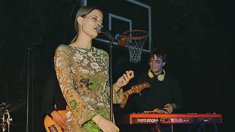 Nina Marie performs at Young Musicians Unite's fundraiser