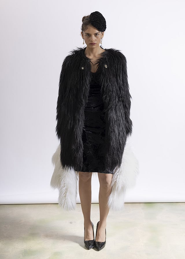formal dress with fur coat Formal Dress: 700. Short, Jacket, Closed Back | Alyce Paris main image 1