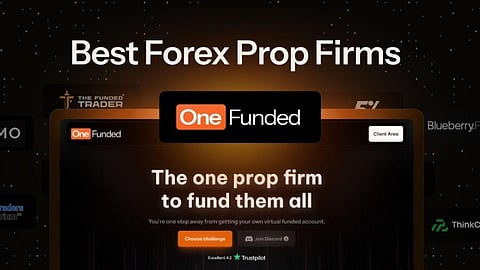 OneFunded Site Screenshot: Best Forex Prop Firms