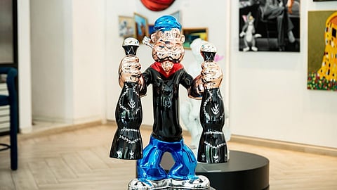 A striking pop art sculpture