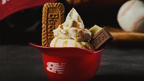 Limited edition Kith Treats x New Balance ice cream with Biscoff cookie