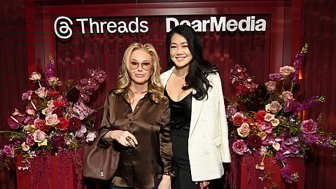 Kathy Hilton and Crystal Kung Minkoff attend the Threads x Dear Media Reality TV Greats Dinner