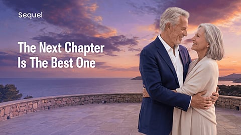 Couple embracing at sunset