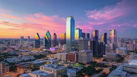 downtown-dallas-skyline-features-gleaming-skyscrapers