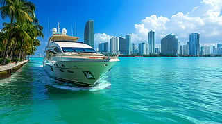 luxury yacht sailing near miami