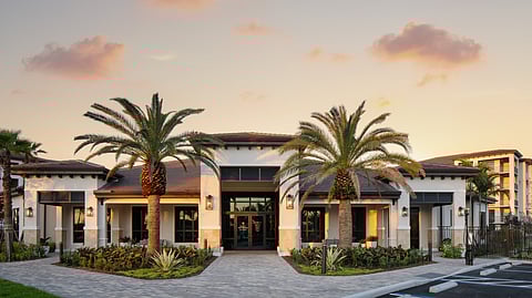 Parks at Hallandale - Clubhouse Exterior Sunrise