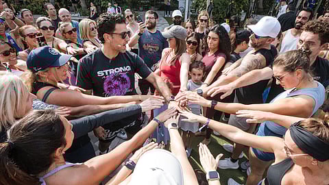 District fit festival at Cityplace West Palm Beach brings together fitness enthusiasts for a high-energy group workout led by Kenny Santucci