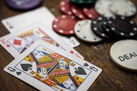 A scene from a Texas Hold 'em poker game