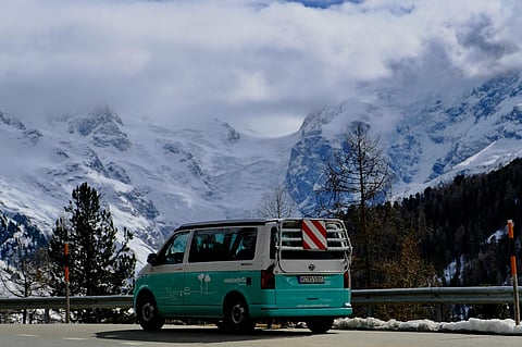A Volkswagen T6.1 California Ocean campervan from the Roadsurfer rental fleet 